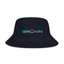 Load image into Gallery viewer, GRÜVN Bucket Hat - Teal Blue &amp; Orange Logo (5 Colors) - navy
