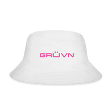 Load image into Gallery viewer, GRÜVN Bucket Hat - Pink Logo (4 Colors) - white
