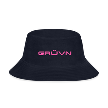 Load image into Gallery viewer, GRÜVN Bucket Hat - Pink Logo (4 Colors) - navy
