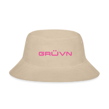 Load image into Gallery viewer, GRÜVN Bucket Hat - Pink Logo (4 Colors) - cream

