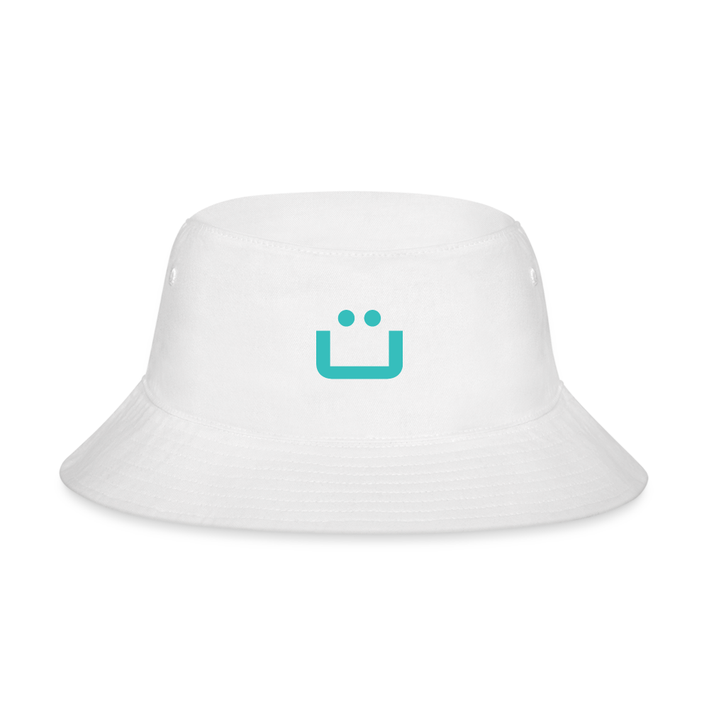 GRÜVN Bucket Hat - Teal Blue & Smile (5 Colors) - white