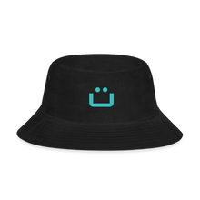 Load image into Gallery viewer, GRÜVN Bucket Hat - Teal Blue &amp; Smile (5 Colors) - black
