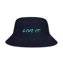 Load image into Gallery viewer, GRÜVN Bucket Hat - LIVE IT - Teal Blue (5 Colors) - navy
