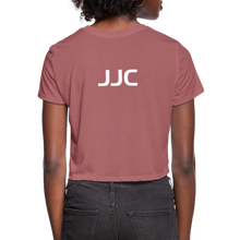 Load image into Gallery viewer, GRÜVN Women&#39;s Cropped T-Shirt - JJC on back - mauve
