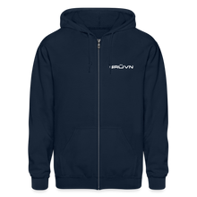 Load image into Gallery viewer, GRÜVN Gildan Heavy Blend Adult Zip Hoodie - White (6 Styles) - navy
