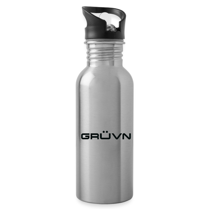 GRÜVN Water Bottle - Black - silver