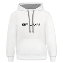 Load image into Gallery viewer, GRÜVN Unisex Contrast Hoodie - Black - white/gray
