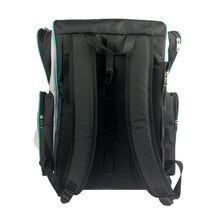 Load image into Gallery viewer, Tour backpack fence hook GRUVN pickleball bag racquet bag black blue
