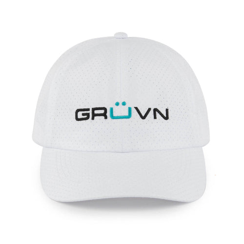 GRUVN sport hat running hats white performance dri fit hat 