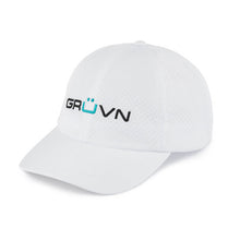 Load image into Gallery viewer, GRUVN sport hat running hats white performance dri fit hat 
