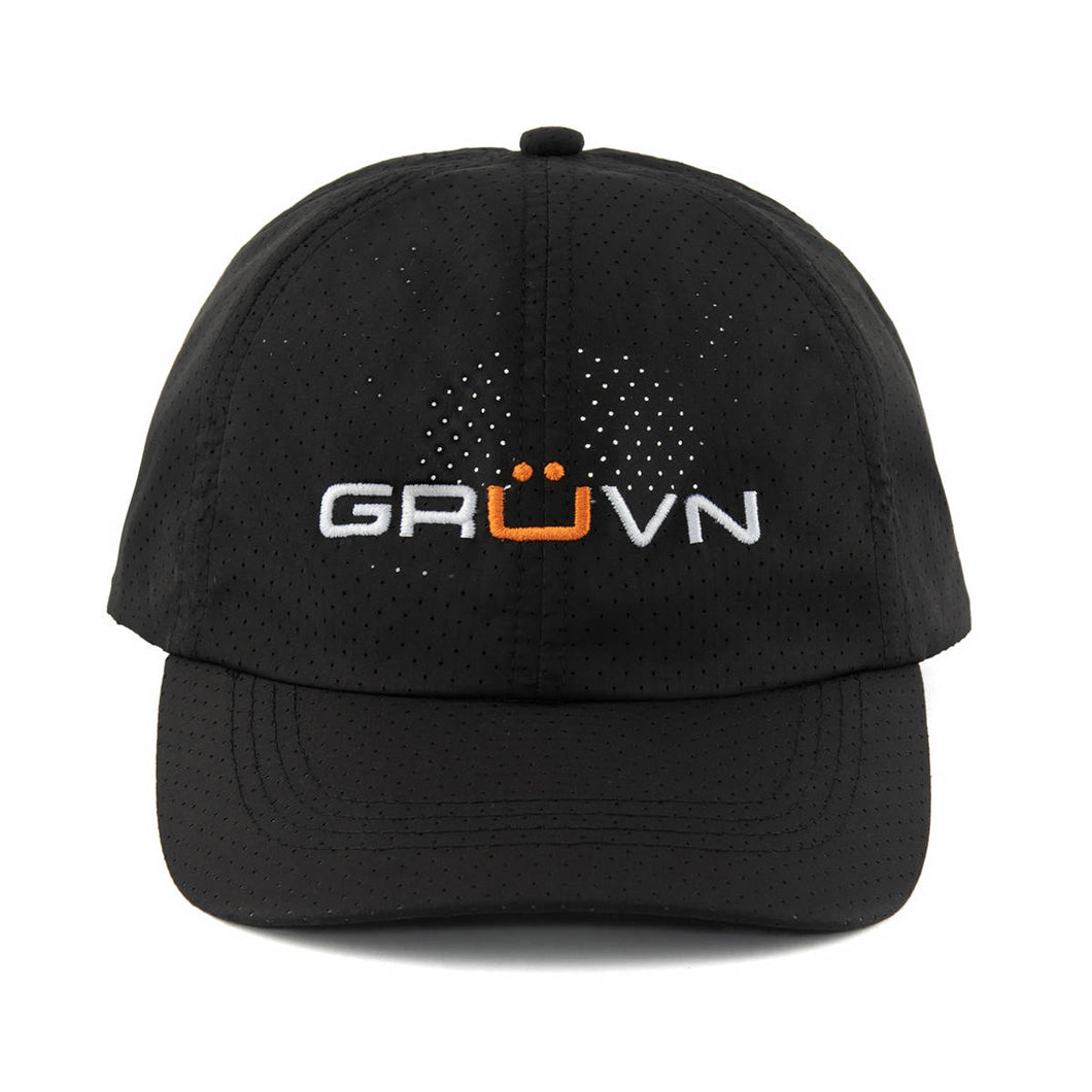 GRUVN sport hat running hat performance caps black