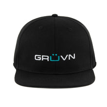 Load image into Gallery viewer, GRUVN black fitted hat cap flex fit hat
