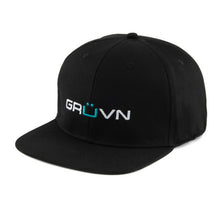 Load image into Gallery viewer, GRUVN black fitted hat cap
