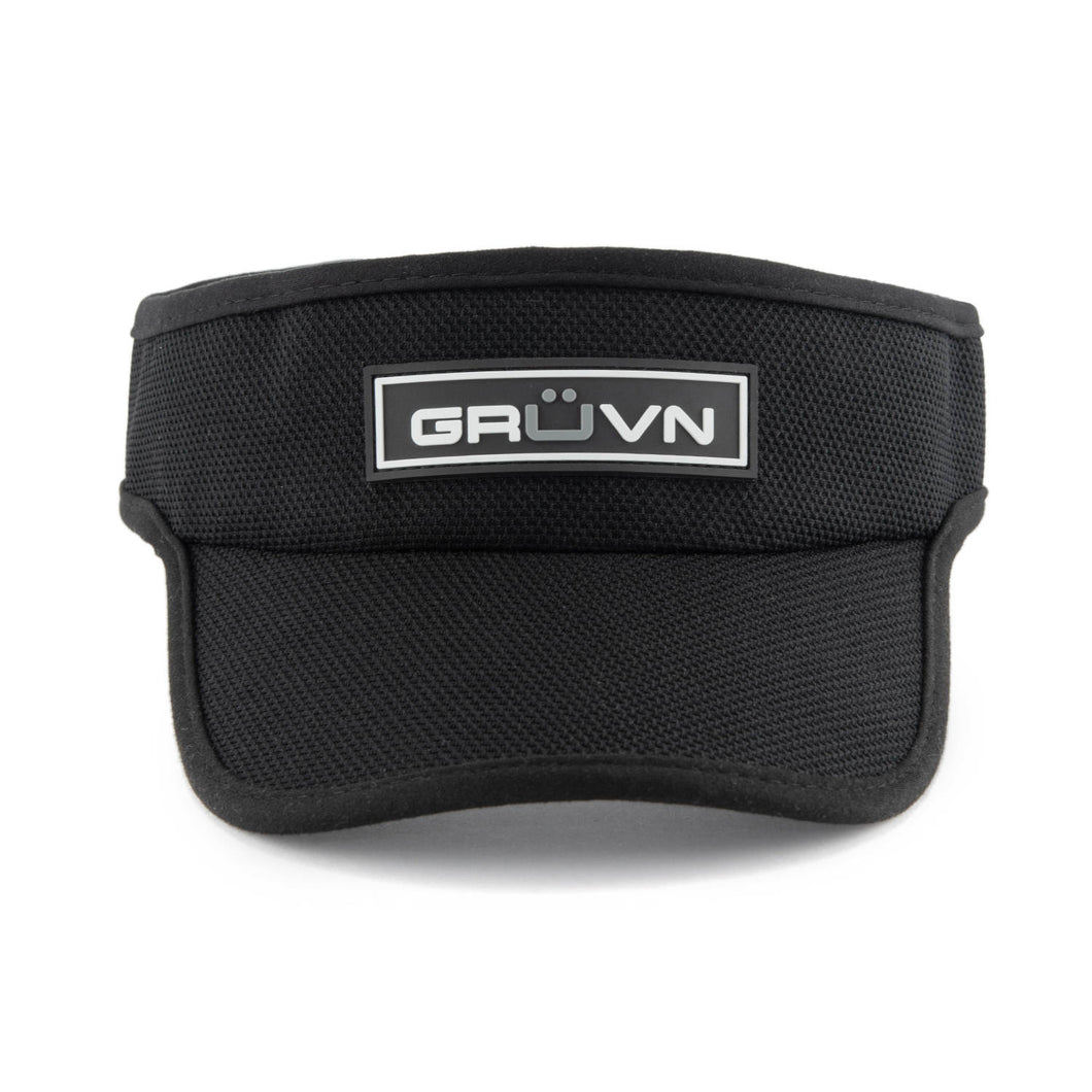 Black Visor GRUVN with patch for women and men