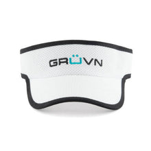 Load image into Gallery viewer, GRUVN visor for women and men white with black trim

