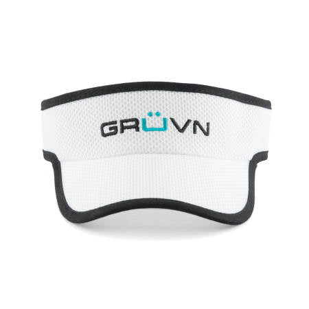 GRUVN visor for women and men white with black trim
