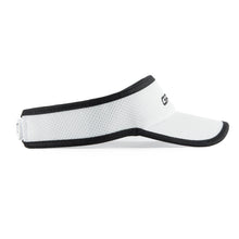 Load image into Gallery viewer, GRUVN visor for women and men white with black trim
