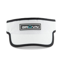 Load image into Gallery viewer, Visor GRUVN white with black trim for women and men

