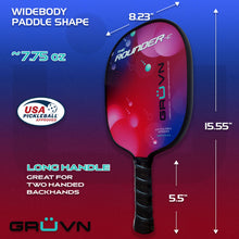Load image into Gallery viewer, GRUVN Pickleball Paddle Composite USAPA Approved Rounder-C
