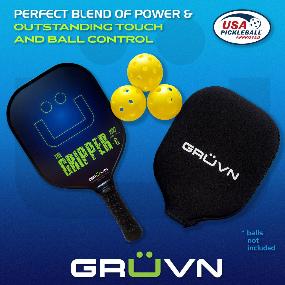 https://gruvn.co/cdn/shop/products/pickleball-paddle-graphite-GRUVN-The-Gripper--G-Blue-Green-Smile-3D-Grip-Paddle-3-Balls-1000_1024x1024@2x.jpg?v=1632674951