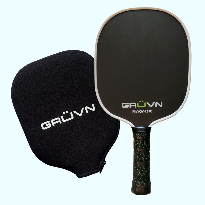 Round pickleball paddle carbon fiber GRUVN RAW-13R