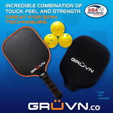 Load image into Gallery viewer, Pickleball paddle T700 Raw Carbon fiber 13mm standard shape GRUVN RAW-13S
