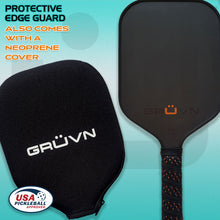 Load image into Gallery viewer, PIckleball paddle raw carbon fiber T700 RAW-16H GRUVN hybrid orange cover
