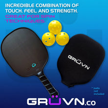 Load image into Gallery viewer, Pickleball paddle raw carbon fiber GRUVN RAW-16R 
