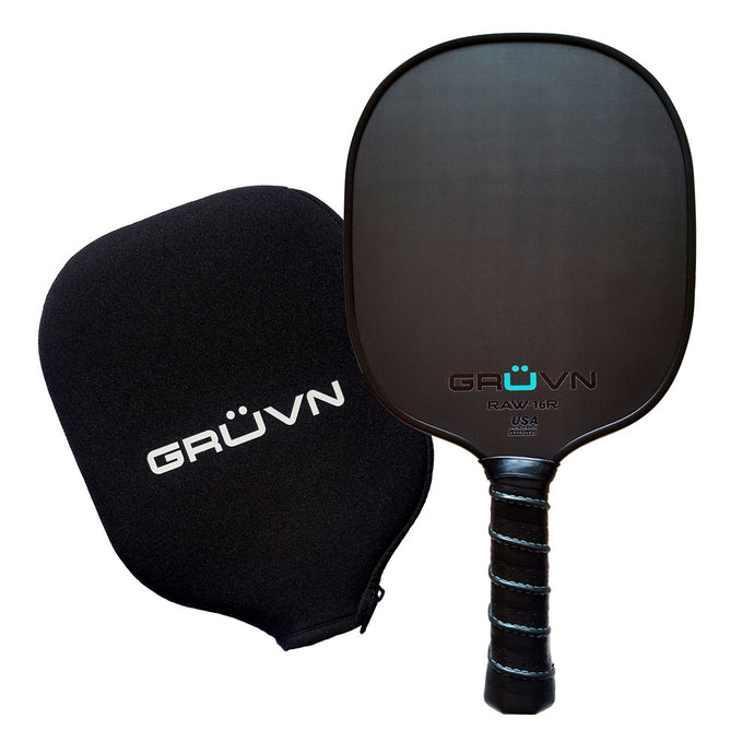 Pickleball paddle T700 raw carbon fiber GRUVN RAW-16R with cover