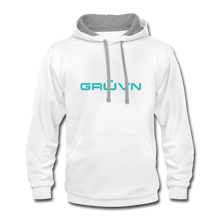 Load image into Gallery viewer, GRÜVN Unisex Contrast Hoodie - Blue - white/gray
