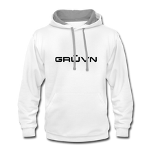 Load image into Gallery viewer, GRÜVN Unisex Contrast Hoodie - Black - white/gray
