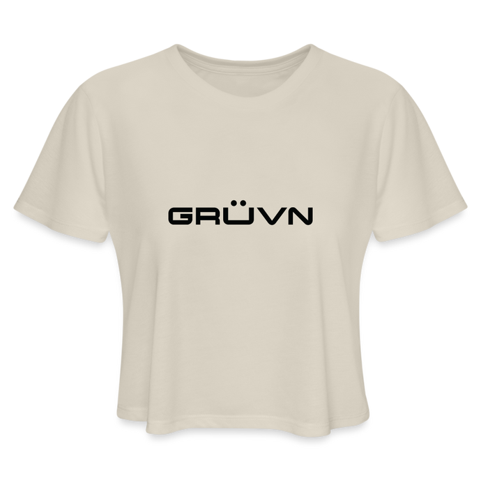 GRÜVN Women's Cropped T-Shirt - Black - dust