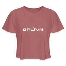 Load image into Gallery viewer, GRÜVN Women&#39;s Cropped T-Shirt - White - mauve
