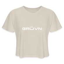 Load image into Gallery viewer, GRÜVN Women&#39;s Cropped T-Shirt - White - dust
