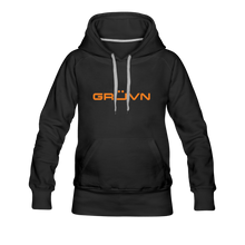 Load image into Gallery viewer, GRÜVN Women’s Premium Hoodie - Orange - black
