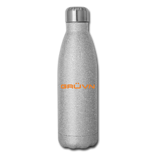 Load image into Gallery viewer, GRÜVN Insulated Stainless Steel Water Bottle - Orange (3 Styles) - silver glitter
