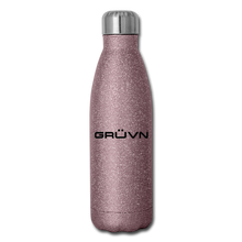 Load image into Gallery viewer, GRÜVN Insulated Stainless Steel Water Bottle - Black Logo (5 Styles) - pink glitter
