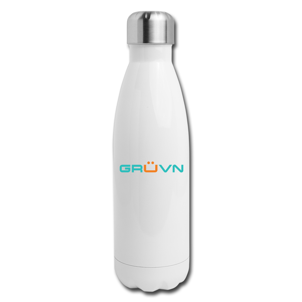 GRÜVN Insulated Stainless Steel Water Bottle - Blue & Orange (3 Styles) - white