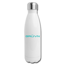 Load image into Gallery viewer, GRÜVN Insulated Stainless Steel Water Bottle - Blue Logo (5 Styles) - white
