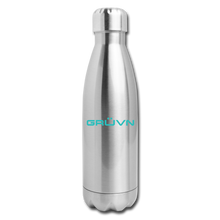 Load image into Gallery viewer, GRÜVN Insulated Stainless Steel Water Bottle - Blue Logo (5 Styles) - silver
