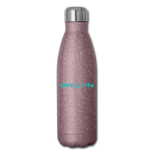 Load image into Gallery viewer, GRÜVN Insulated Stainless Steel Water Bottle - Blue Logo (5 Styles) - pink glitter

