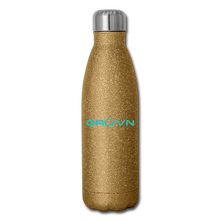 Load image into Gallery viewer, GRÜVN Insulated Stainless Steel Water Bottle - Blue Logo (5 Styles) - gold glitter
