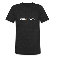 Load image into Gallery viewer, GRÜVN Unisex Tri-Blend T-Shirt - White &amp; Orange - heather black

