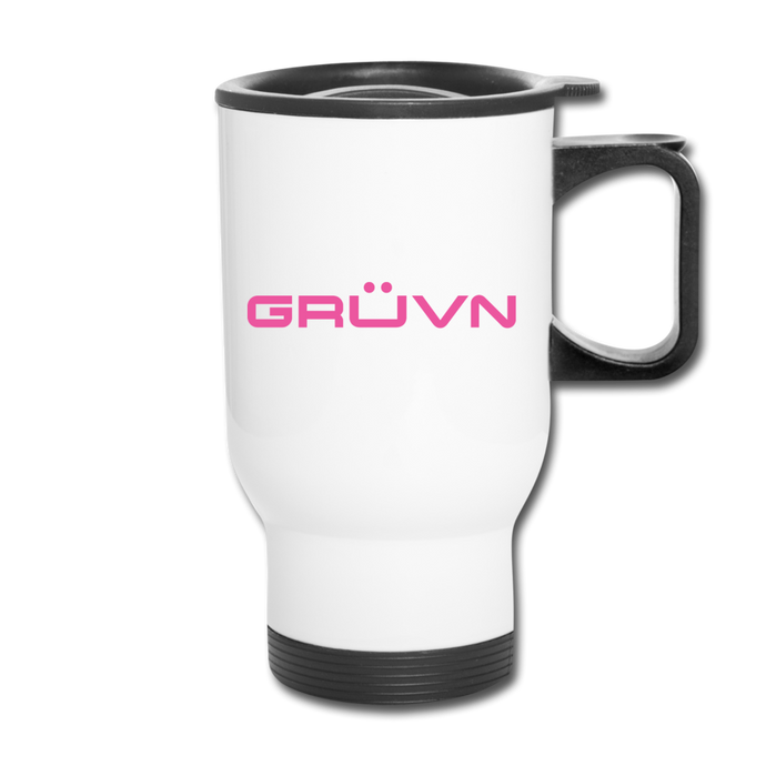 GRÜVN Travel Mug - Pink - white