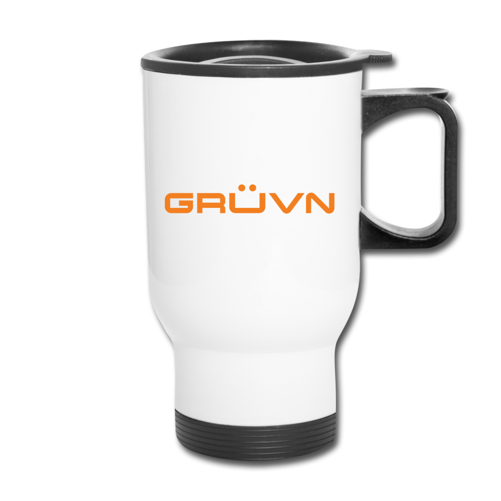 GRÜVN Travel Mug - Orange - white