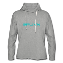 Load image into Gallery viewer, GRÜVN Unisex Lightweight Terry Hoodie - Blue - heather gray

