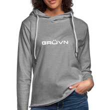 Load image into Gallery viewer, GRÜVN Unisex Lightweight Terry Hoodie - White - heather gray

