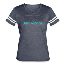 Load image into Gallery viewer, GRÜVN Women’s Vintage Sport T-Shirt - Blue (7 Colors) - vintage navy/white
