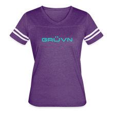 Load image into Gallery viewer, GRÜVN Women’s Vintage Sport T-Shirt - Blue (7 Colors) - vintage purple/white
