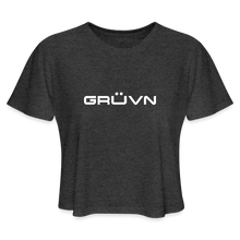 Load image into Gallery viewer, GRÜVN Women&#39;s Cropped T-Shirt (Suarez on back) - 3 Colors - deep heather

